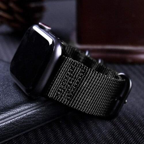 For Apple Watch Series 5 4 Band 40mm 44mm Weave Nylon Breathable Replacement Strap for iWatch 3 2 1 38mm 42mm Wrist Bracelet