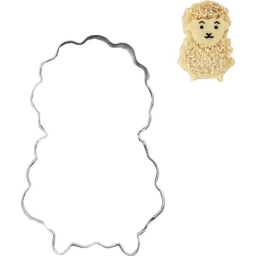 Stainless Steel Cutter Animal Sheep Cookie Mold Christmas Birthday Gift Cut Mold Christmas Balls Biscuit Cutters Cake Printing