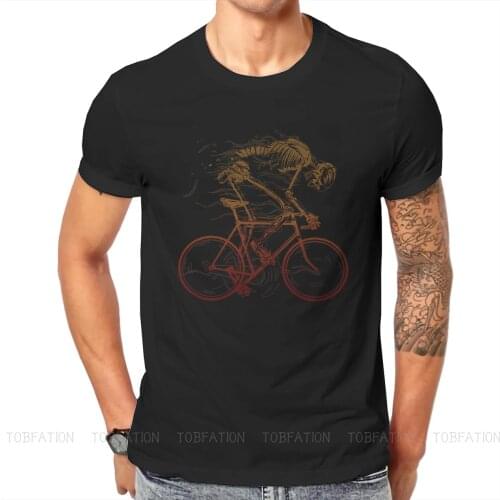 Bicycle Skull Ride Like Hell TShirt Mountain Bike MTB Cycling Printing Streetwear Leisure T Shirt Men Short Sleeve Gift Clothes