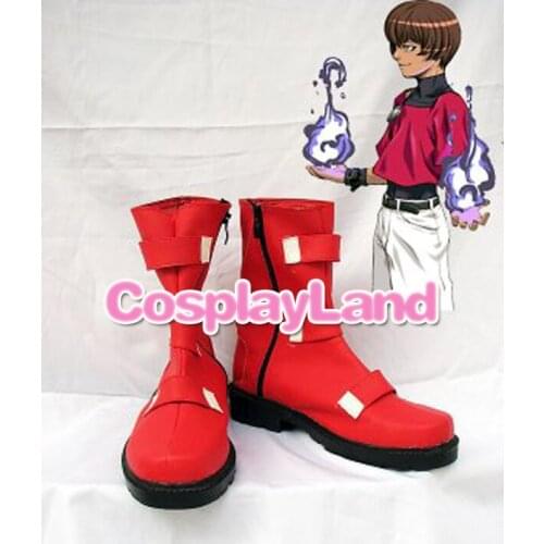 The King of Fighters Chris Red Cosplay Shoes Boots Costume Halloween Party Cosplay Shoes Custom Made Boots