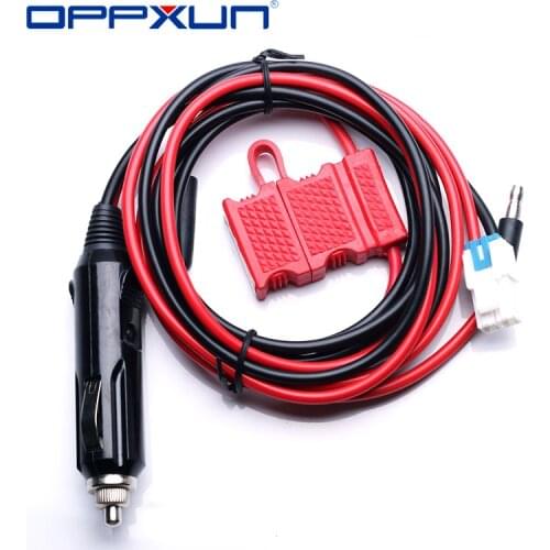 OPPXUN 12V Power Cable Cord for Hytera Car Radio HYT MD780 MD650 Mobile Walkie Talkie With Fuse Cigarette Lighter Plug