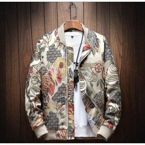Japanese Embroidery Men Jacket Coat Man Hip Hop Streetwear Men Jacket Coat Bomber Jacket Men Clothes Sping New