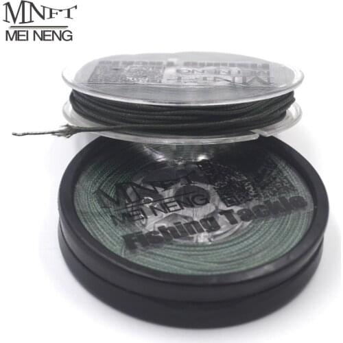 MNFT 1 Spool Lead Core Carp Fishing Line 25Lbs 35Lbs 45Lbs 10Meters for Carp Rig Making Sinking Braided Line Free Baiting Needle