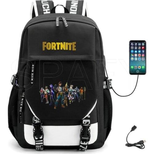 Fashion FORTNITE Backpack Women Men Multifunction USB Charging Laptop Backpack School Travel Bag for Boys Girls Bookbag Mochila