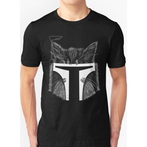 Boba Catt Men T-Shirt Soft Comfortable Tops Tshirt Tee Shirt Clothes Boba Fett Cats Cat Kitten Kittens Pets Sci Fi Fett Kitty
