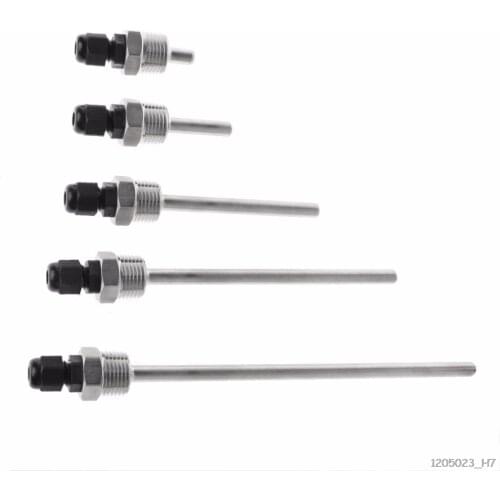 New Thermowell Stainless Steel 304 1/2" BSP G Thread for Temperature Sensor 30-200mm Thermocouple Tube XJ6