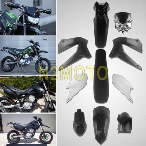 Motocross Black Bodywork Cowling Fairings For Kawasaki KLX250 KLX250S D-Tracker X 250 KLX250SF 08-19 Motorbike Full Fairing Kits