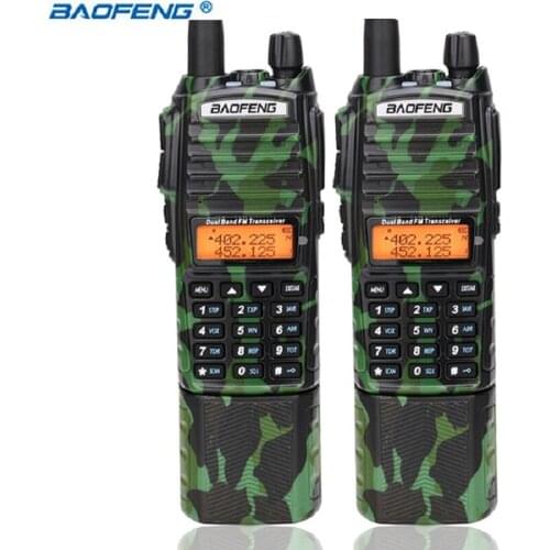 2pcs Baofeng UV-82 plus 8watts Tri-power 8W/4W/1W powerful 3800mAh battery Portable dual band 10km handheld UV82 Wlkie Talkie