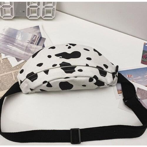 Women Cow Print Waist Fanny Pack Belt Pouch Travel Hip Bum Shoulder Bag Purse