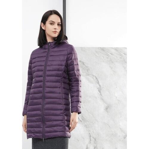 2021 Fashion Winter Women Ultra Light White Duck Down Coat Female Long Puffer Jacket Hooded Warm Parkas Ladies Portable Outwear