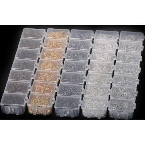 1800-2000pcs 3/4/5/6/7/8/10mm Open Jump Rings Single Loops Split Rings Connectors For DIY Jewelry Making Supplies