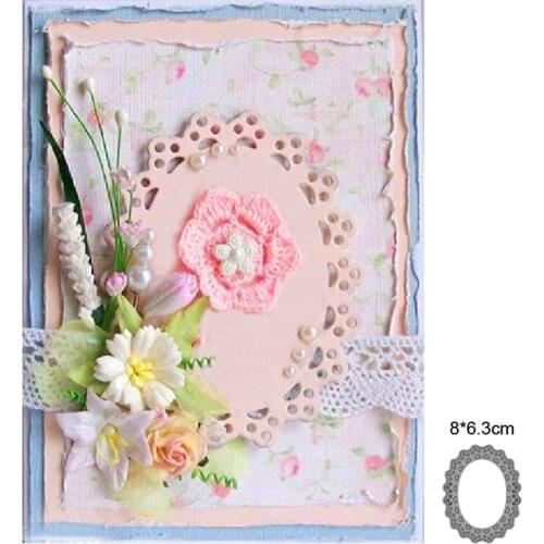 Christmas dies Flower Oval Frame Metal Cutting Dies Cut Mold Decoration Scrapbook Paper Craft Knife Mould Blade Punch Stencils