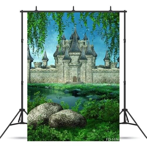 Fairy Tale Photography Background Grass Castle Backdrops for Photo Shoot Props Child Baby Shower Cloth Backdrop Photo Studio