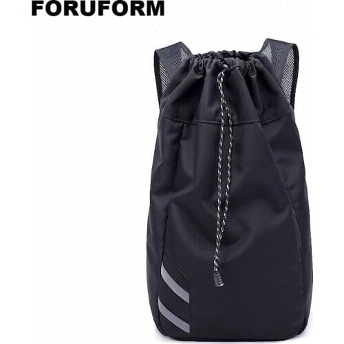 Drawstring Bag Sports Waterproof Nylon Backpack Backetball Pocket Casual String Knapsack for Women Men Mochila Saco BackpacK