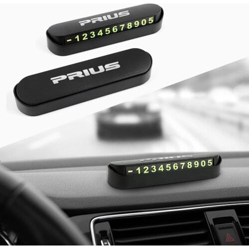 Car Styling Temporary Parking Card Phone Number Plate Park Stop For Toyota Prius