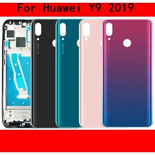 For Huawei Y9 2019 Back Cover Battery Cover Rear Door Case Panel For Huawei Y9 2019 Back Cover JKM LX1 LX2 LX3