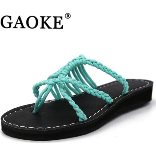 2021 Summer Shoes Woman Sandals Flat Sandalias Mujer Thin Strips Gladiator Beach Sandals Ladies Flip Flops Slides