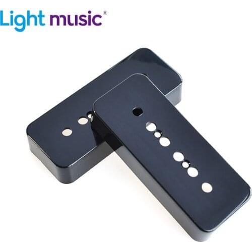1 Pair P90 Soapbar Pickup Cover for LP Style Guitar 50/52mm Pole Space Black Plastic Electric Guitar Pickup Cover