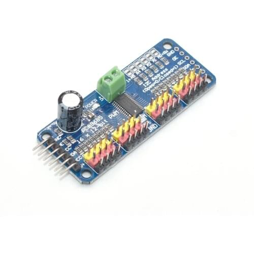 16-Channel 12-bit PWM/Servo Driver - I2C interface - PCA9685 for Arduino Raspberry Pi DIY Servo Shield Module