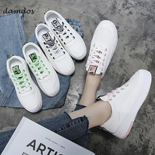 2019 Woman Sneaker Sports Shoes Canvas Face Female Skateboard Shoes Increased Sneaker Women