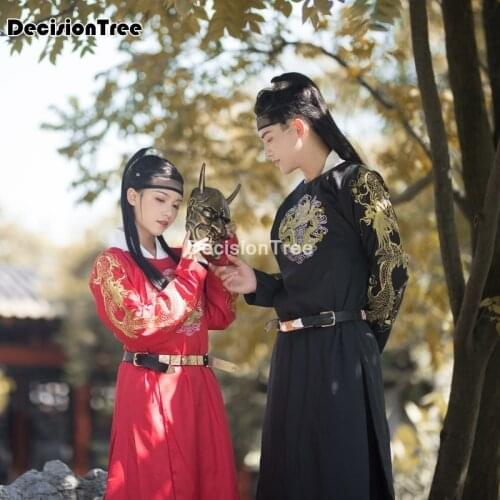2021 couple hanfu men tang suit women ancient traditional chinese style costumes dance stage performance princess fairy dress