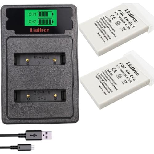 3.7V 1800mAh EN-EL5 ENEL5 EN EL5 EN EL 5 Li-ion Camera Battery for Nikon Coolpix 3700 4200 5200 5900 7900 P3 P4 P500 P510