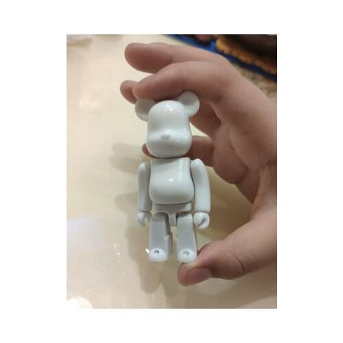 7cm 100% mini Be@rbrickys DIY Fashion Toy PVC Metallic Teddy bear Clown Action Figure Collectible Model Toy