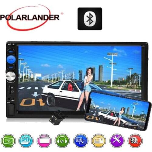 Car Radio Stereo MP5 MP4 Multi-languages 2 DIN AUX USB TF 7'' Touch Screen Screen Mirroring Bluetooth Mirror Link