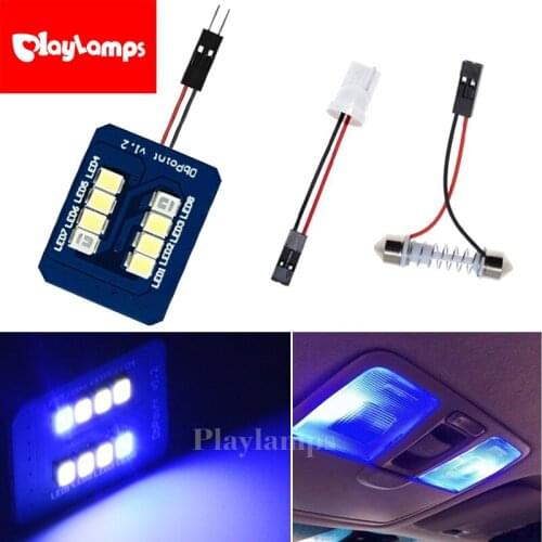 Car Led Vehicle Panel Lamps Interior T10 w5w Lamp Auto Bulb Light A Touch of Blue Reading Light COB DC 12v