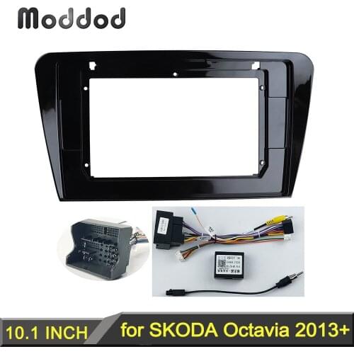 10.1 Inch Car Radio Fascia for SKODA OCTAVIA 2013-2018 Dashboard Frame Stereo GPS DVD Player Install Panel Dash Mount kit Facia