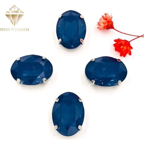 Free shipping Matt White opal oval shape sew on rhinestones with claw flatback Resin loose rhinestones DIY garment Accessories