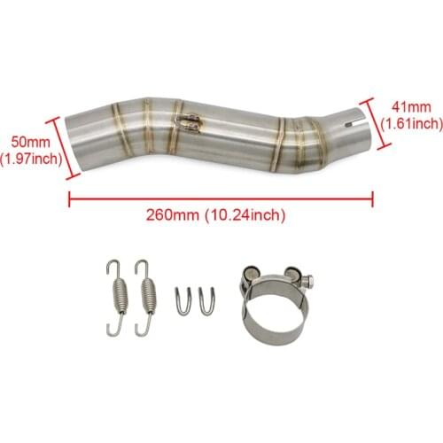 CBR300 Motorcycle Exhaust middle pipe Round Muffler for HONDA CBR300 CBR 300 stainless steel Mid link pipe Exhaust
