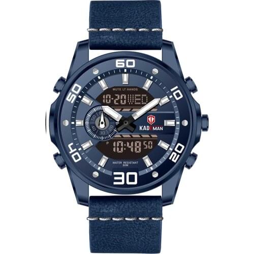 KADEMAN 6156 Mode Uhr Männer Sport Quarz Marke Business Armbanduhr Wasserdichte Leder MännlichenMilitary Watch