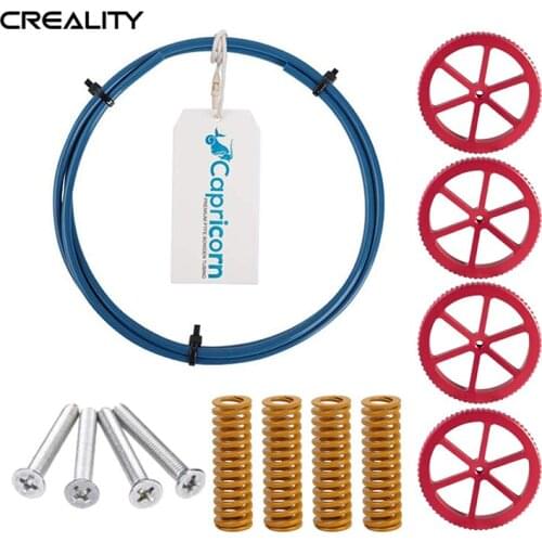Creality 4 Aluminum Hand Twist Leveling Nuts&4 Hot Bed Die Springs&4 M4x35 Screw+1M Capricorn Bowden Tubing For CR Ender Printer
