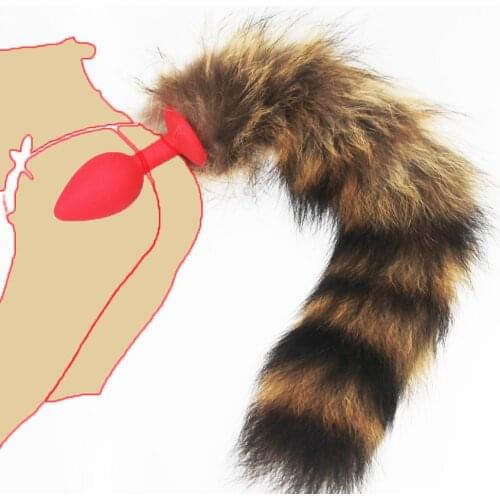 Wild Fox Tail RED Furry Doggy Anal Plug Sex Toys Butt Plug BDSM Flirt Anus Plug For Women Cat Tail Adult Toy Stimulation Cosplay