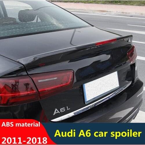 FOR Accessories New Spoiler Audi A6 C7 2011-18 High Quality ABS Material Car Trunk Lip Wings Tail Spoiler A6 Dedicated
