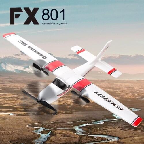 FX801 Airplane Cessna 182 2.4GHz 2CH RC Airplane Aircraft Outdoor Flight Toys for Kids Boys