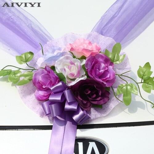 Artificial Flowers Wedding Car Decoration Sets Silk Flowers Decorative Flowers Wreaths DIY Wedding Supplies