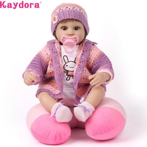 Kaydora 42cm 16 inch Vinyl Silicone Reborn Baby Doll Lifelike Handmade bebe Reborn lol Adorable Toys Girls Princess Doll Gift