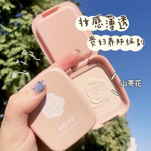 Camellia Makeup Pressed Powder Cosmetics Make-Up Feel Thin And Transparent Oil Control Concealer Moisturizing