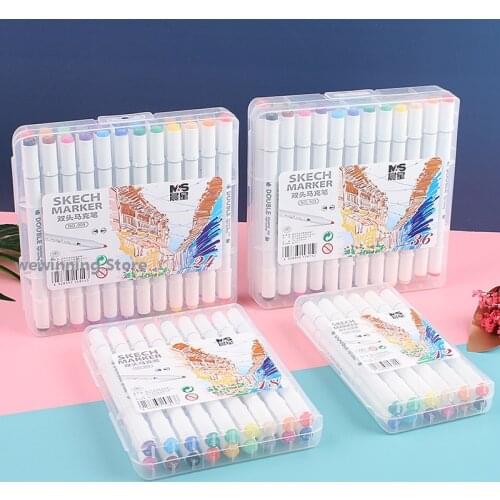 36 Colors Art Markers Pens Drawing Set Double-head Oily Paint Brush Pens Markers for Skating Art Supplies School Stationery