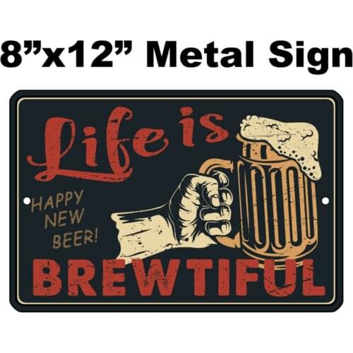 8"x12" METAL SIGN - Beer #6 Vintage Looking Craft Game Room Bar Man Cave Gift