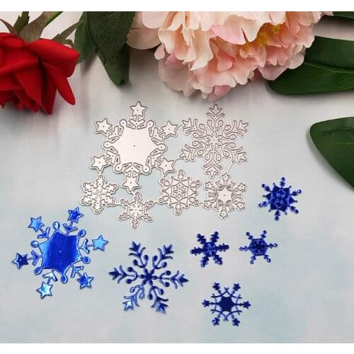 Christmas Snowflake Metal Cutting Dies Stencil DIY Scrapbooking Album Stamp Paper Card Embossing Craft Decor