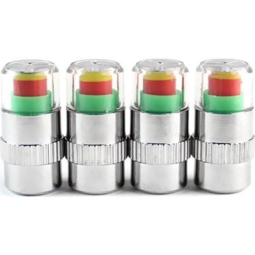 Kkmoon 2.4PSI Auto Car Tire Pressure Monitor Valve Stem Caps Sensor Indicator Alert Diagnostic Tools Kits 4PCS