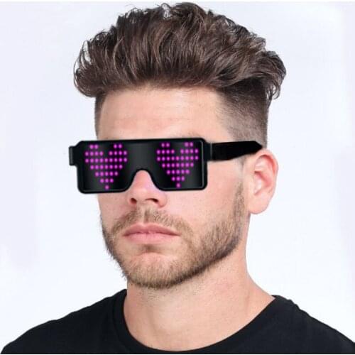 New 8 Modes Quick LED Flash Party Glasses Luminous Glasses Lighting Glowing Classic Cahristmas Toys Dropshipping Hot Selling