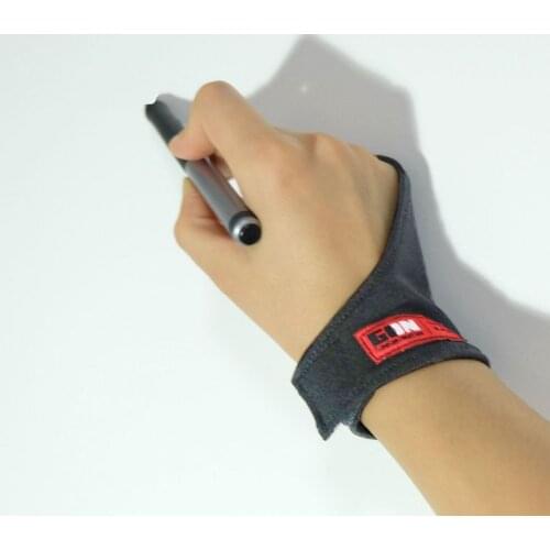 Male size Grey Black Red 1 finger anti-fouling gloves wacom drawing writing painting digital tablet glove wholesale