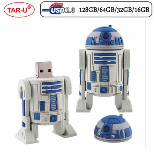 Plastic Cool Robot 64GB usb flash drive 32GB usb stick flash pen drive key memory usb