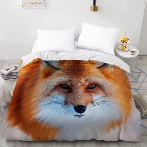 1 Pcs 3D Printed Fox In Reality Duvet Cover 240x220 King Size Printing NO Pillowcases And NO Sheets Home Textiles Comforter