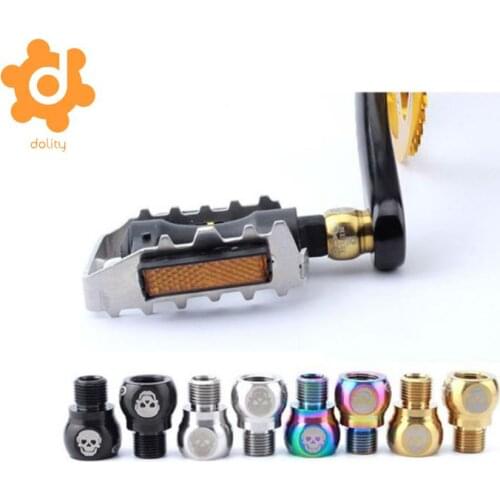1 Pair Bike Bicycle Skull Pedal Spacers Extenders Extension Screws for 9/16 in Threaded Pedals Thread 20mm