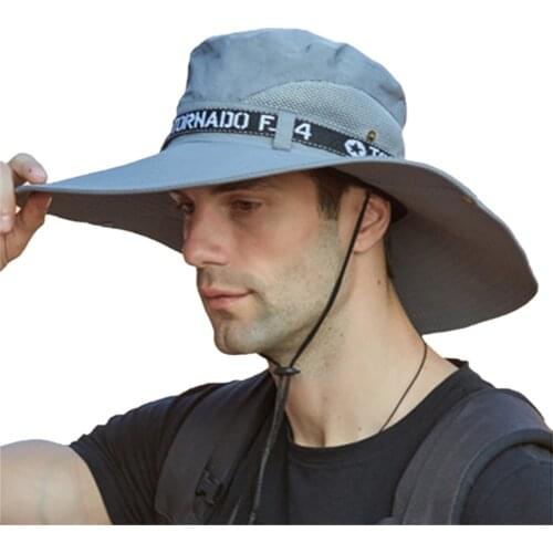 Wide Brim Fishing Hat Summer Spring Mens Bucket Hats Hiking Sombrero Gorro Male Sun Hat Outdoor Travel Safari Bucket Hat